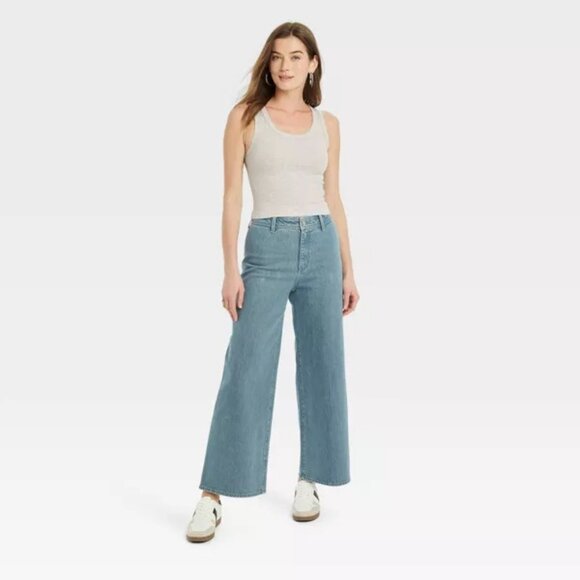 Universal Thread Blue Flare & Wide Leg Jeans - Picture 4 of 4